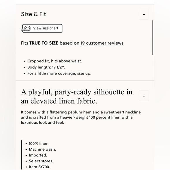 J Crew Cropped bustier peplum top in heavyweight linen - Picture 4 of 4